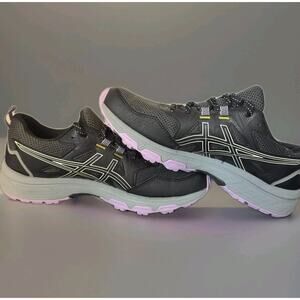 ASICS Running Shoes Women's Size 9.5 Black Gel-Venture 8 Black Purple Green